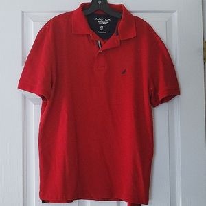 NAUTICA RED MENS POLO SZ M NEVER WORN